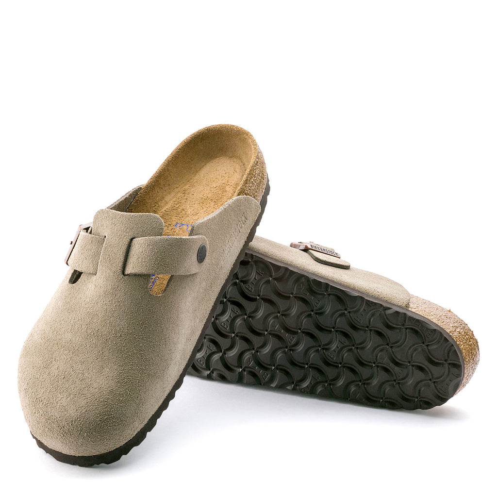 Women's Birkenstock Boston Soft Footbed Clog - Narrow Fit TAUPE 560773 N