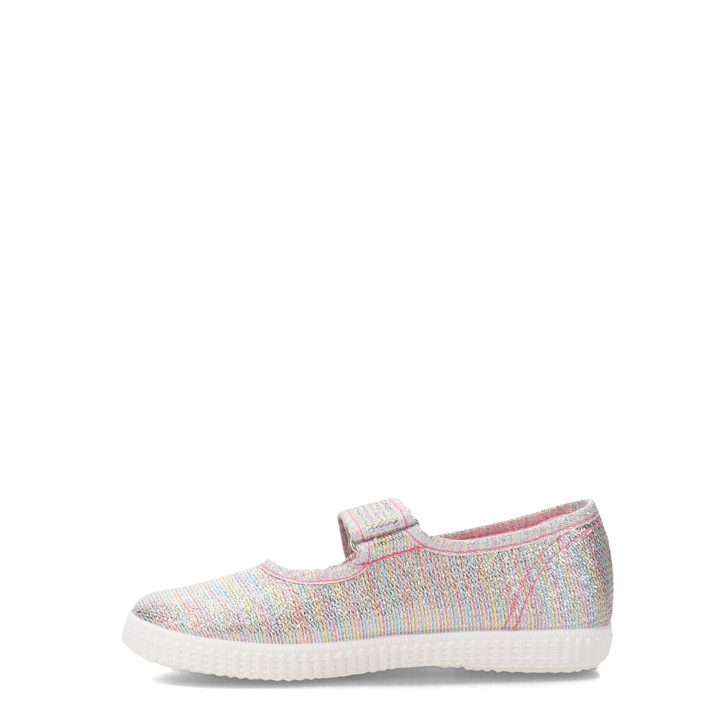 Peltz Shoes  Girl's Cienta Glitter Mary Jane Sneaker - Toddler & Little Kid RAINBOW 56083.96