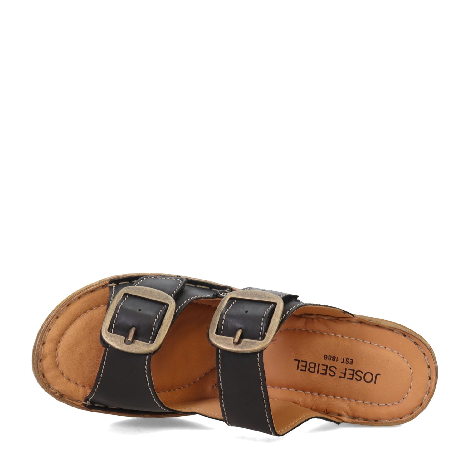 Peltz Shoes  Women's Josef Seibel Catalonia 76 Sandal BLACK 56576-95100