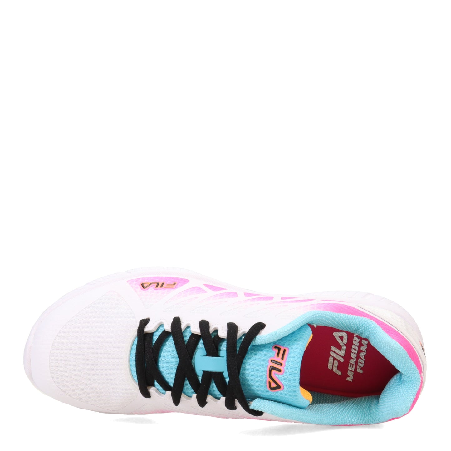 Peltz Shoes  Women's Fila Memory Fantom 6 Running Shoe WHITE MULTI 5RM01650-149