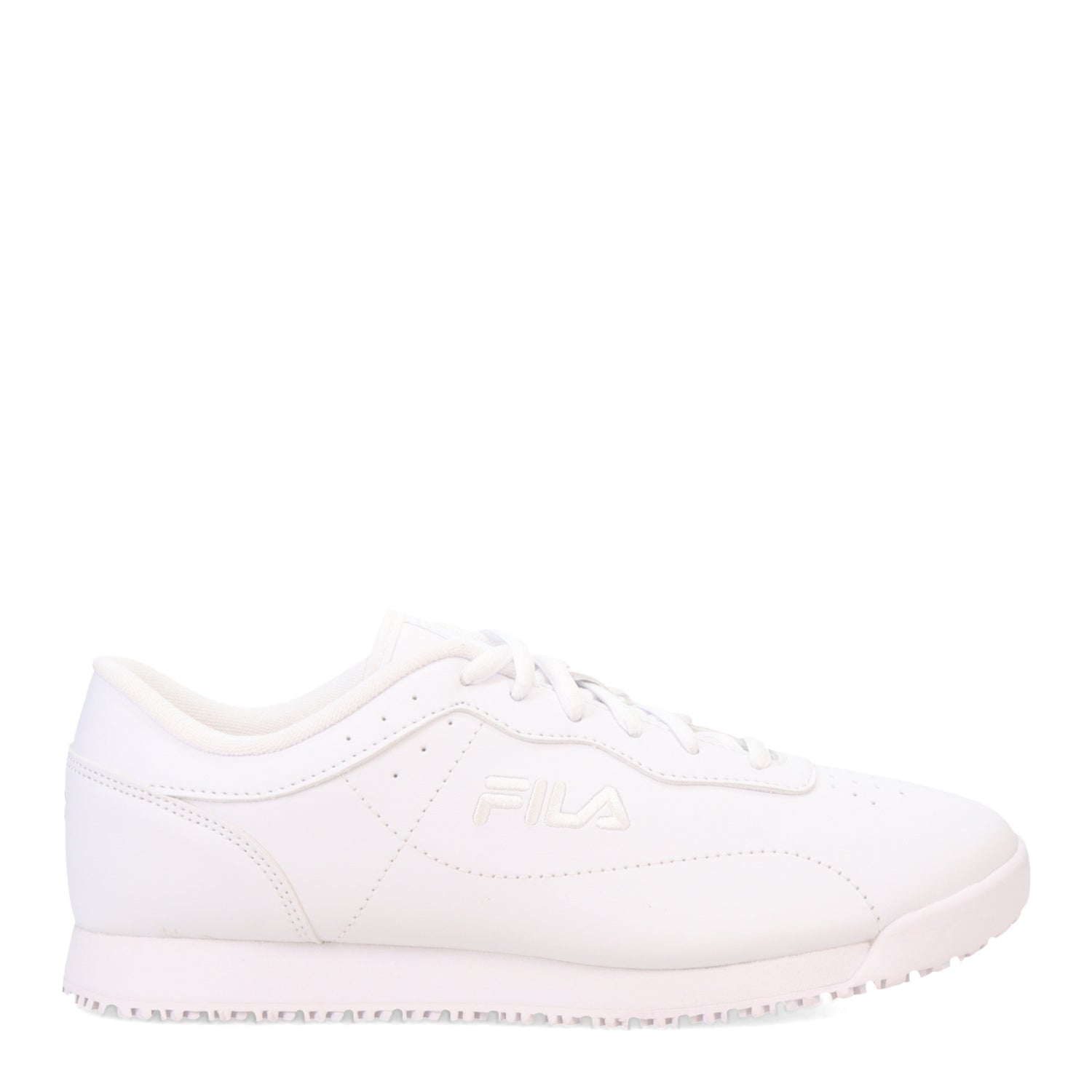 Peltz Shoes  Women's Fila Memory Viable SR Work Sneaker - Wide Width White 5SLW5000-100