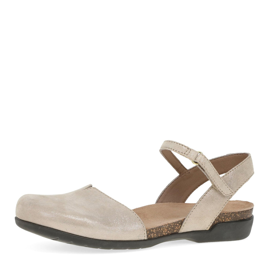 Women's Dansko Rowan Flat BEIGE SPARKLE SUEDE 6025-175300