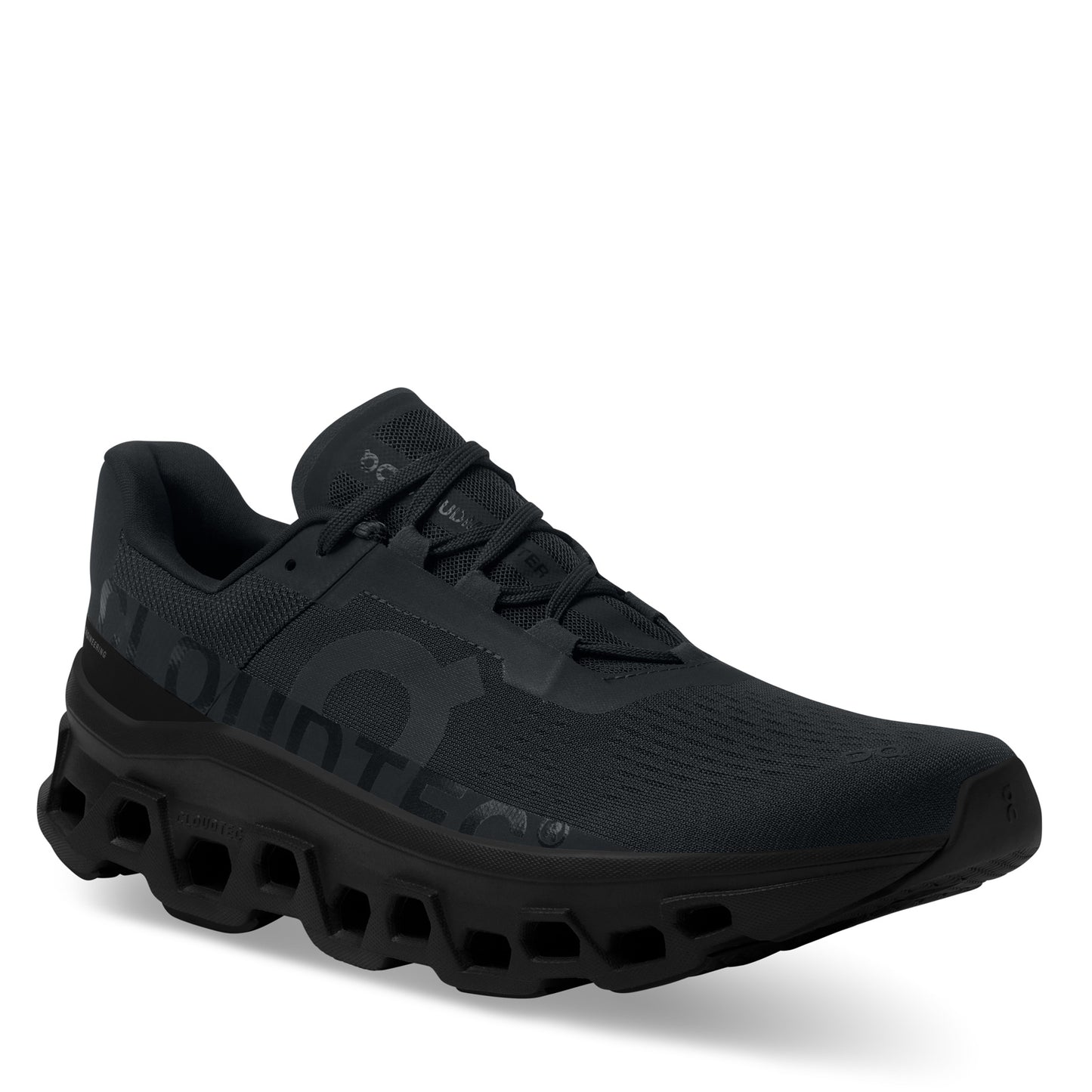 Peltz Shoes  Men's On Running Cloudmonster Running Shoe ALL BLACK 61.99025