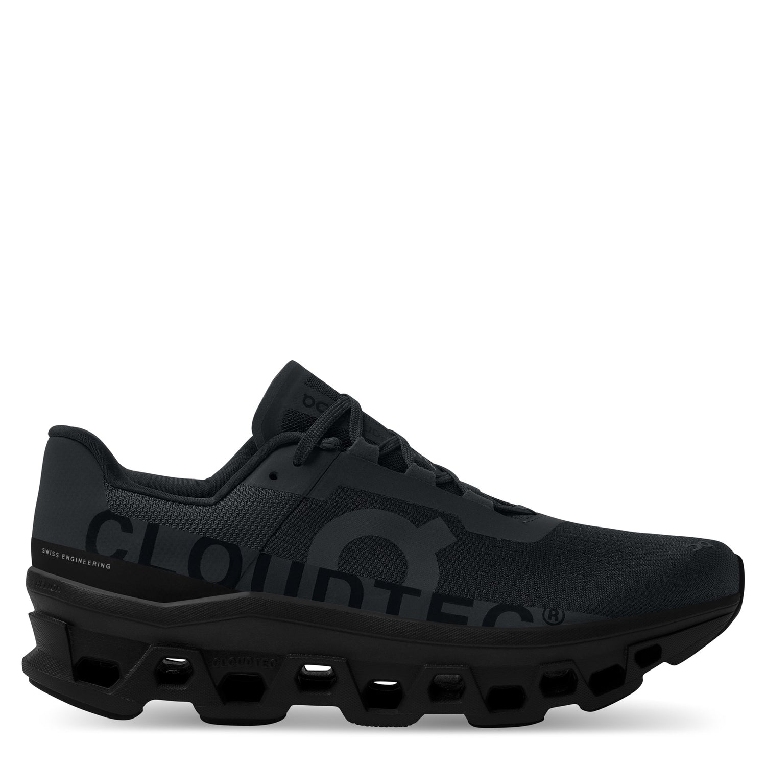 Peltz Shoes  Men's On Running Cloudmonster Running Shoe ALL BLACK 61.99025