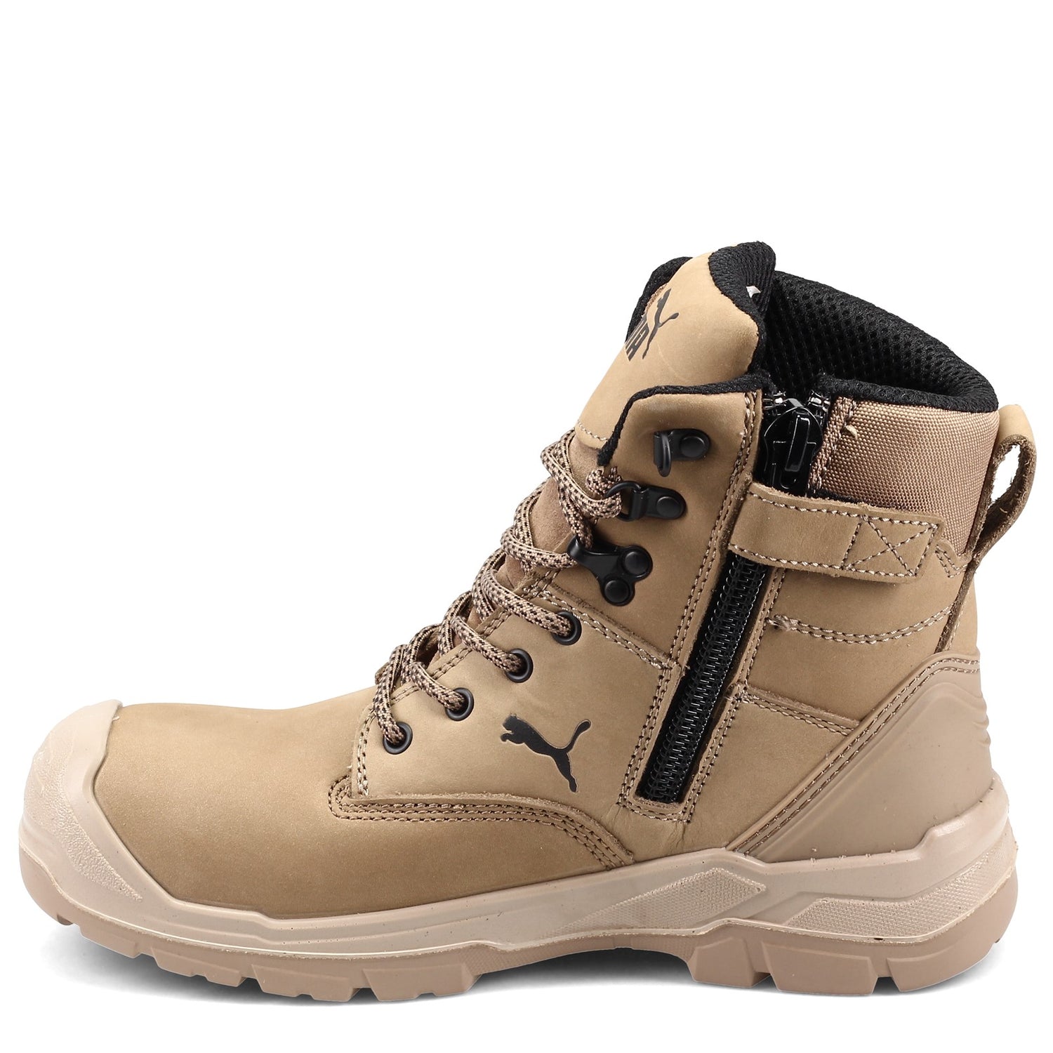 Peltz Shoes  Men's Puma Conquest 7 Inch CTX Waterproof Boot Stone 630745
