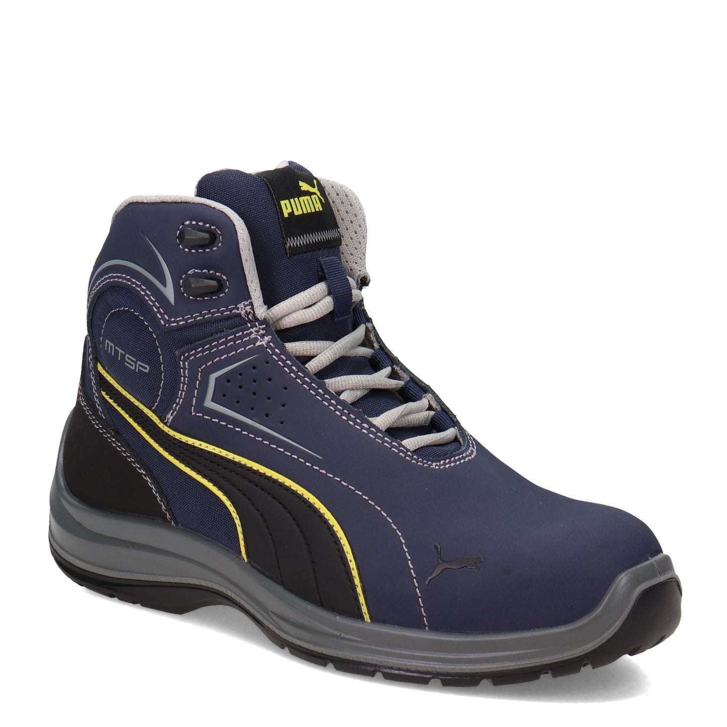 Peltz Shoes  Men's PUMA Safety Touring Mid Boot BLUE 632635