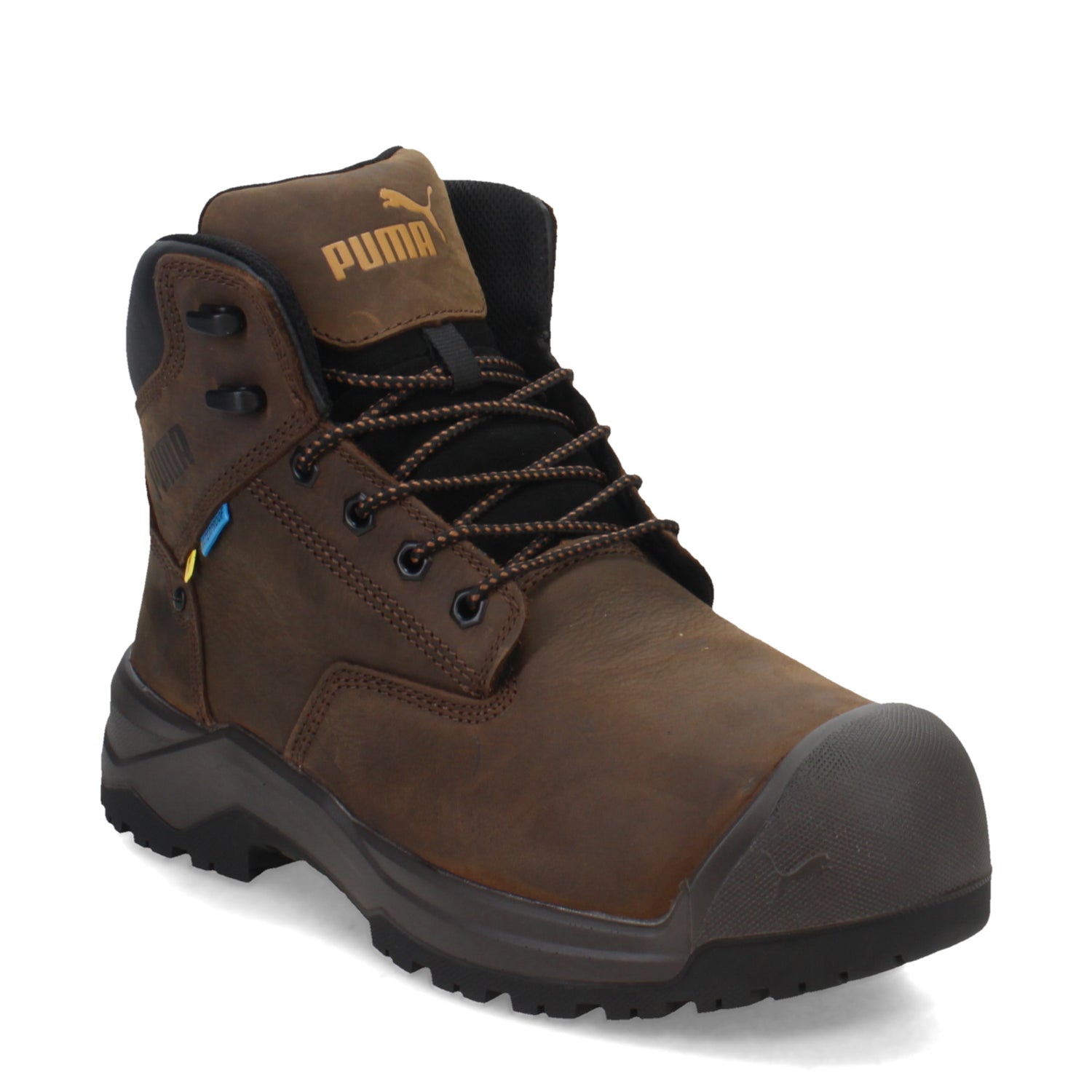Peltz Shoes  Men's PUMA Safety Granite HD MT Mid Comp Toe Boot Brown 632735
