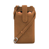 Peltz Shoes  Women's ILI Crossbody Phone Holder Antique Saddle 6369-SADDLE