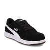 Peltz Shoes  Women's Puma Iconic Suede Low Work Shoe BLACK 640115