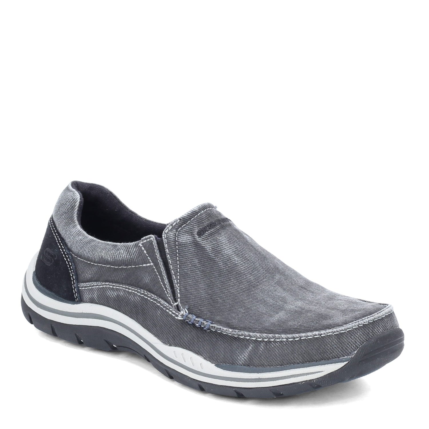 Peltz Shoes  Men's Skechers Expected Avillo Slip on Shoe BLACK 64109 BLK