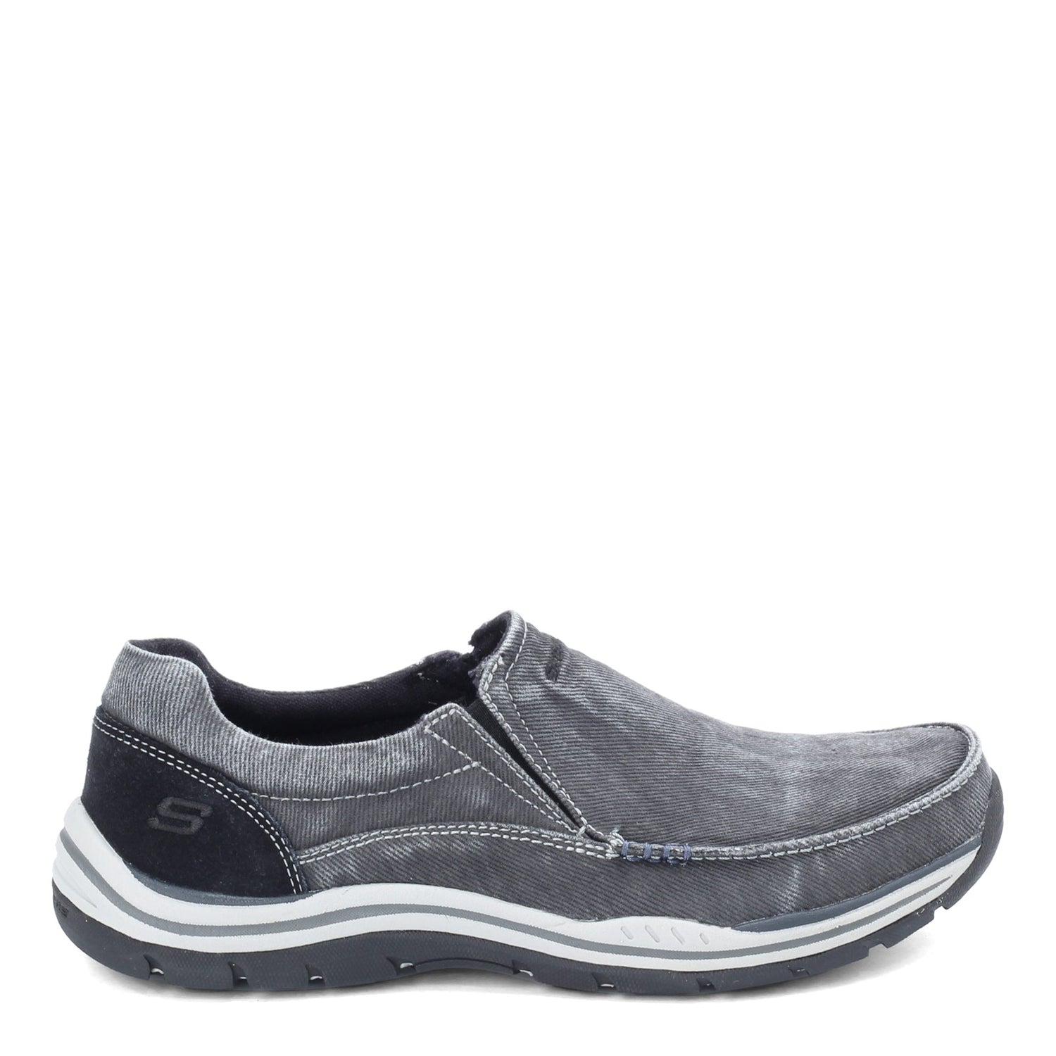 Peltz Shoes  Men's Skechers Expected Avillo Slip on Shoe BLACK 64109 BLK