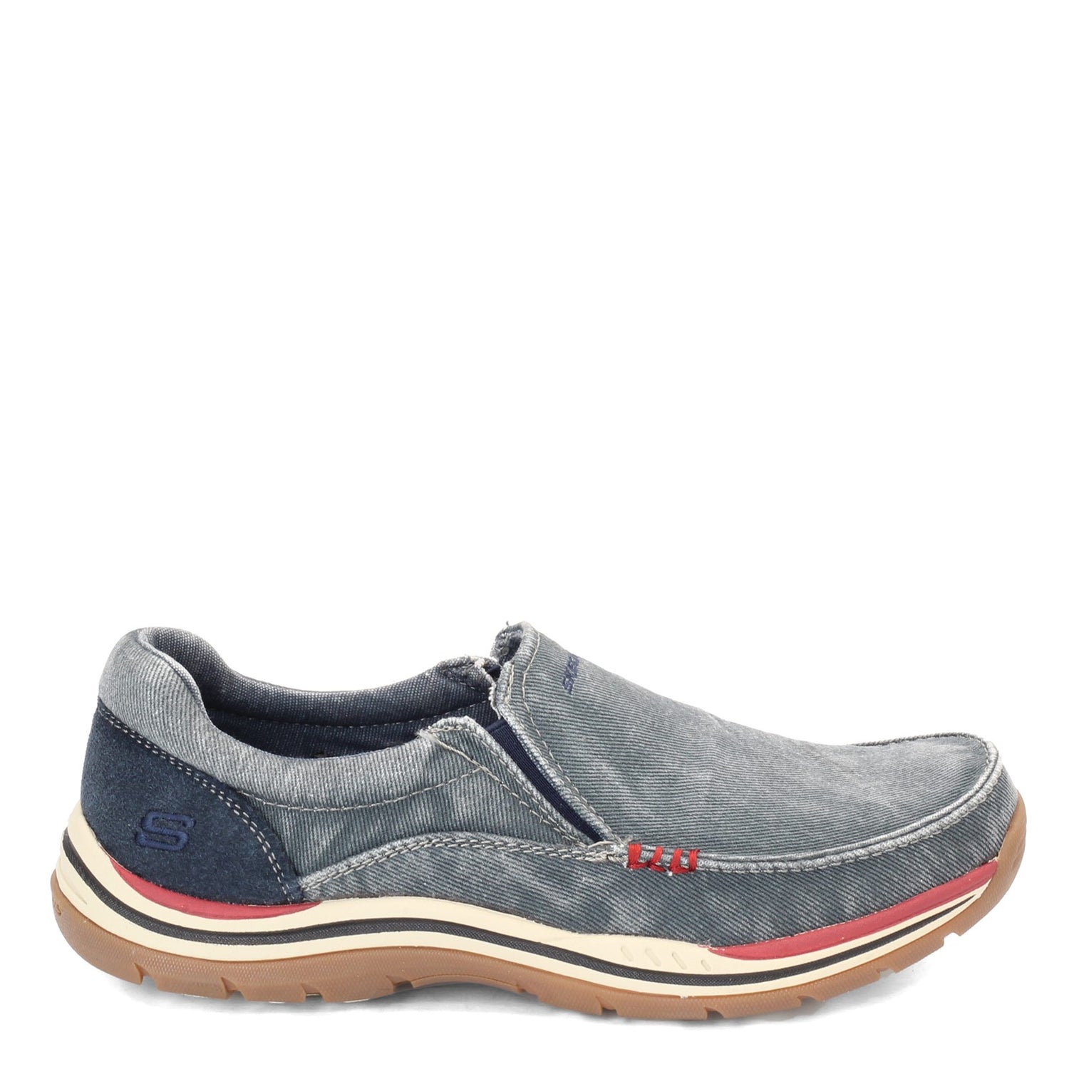 Peltz Shoes  Men's Skechers Relaxed Fit: Expected - Avillo Slip-On NAVY 64109-NVY