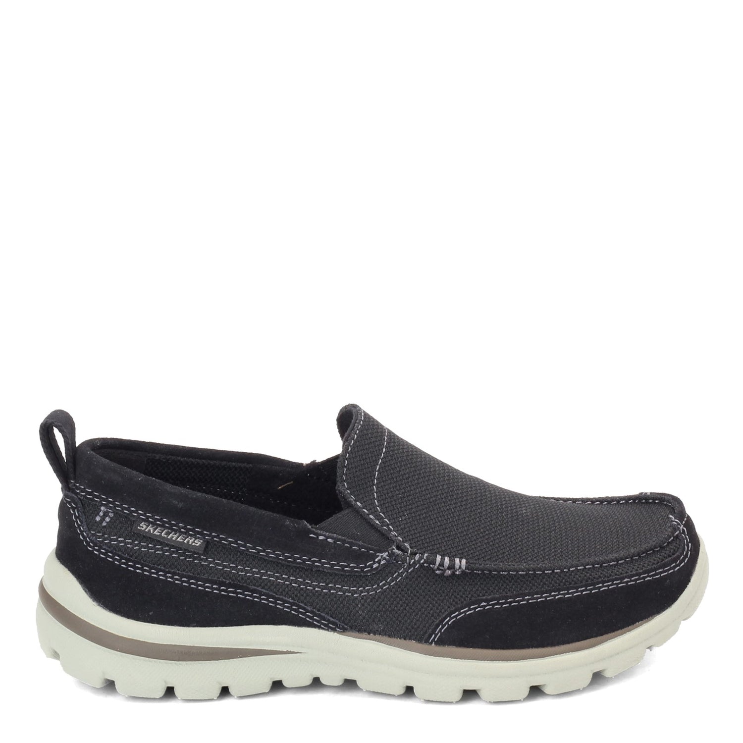 Peltz Shoes  Men's Skechers Relaxed Fit: Superior - Milford Slip-On BLACK 64365-BLK