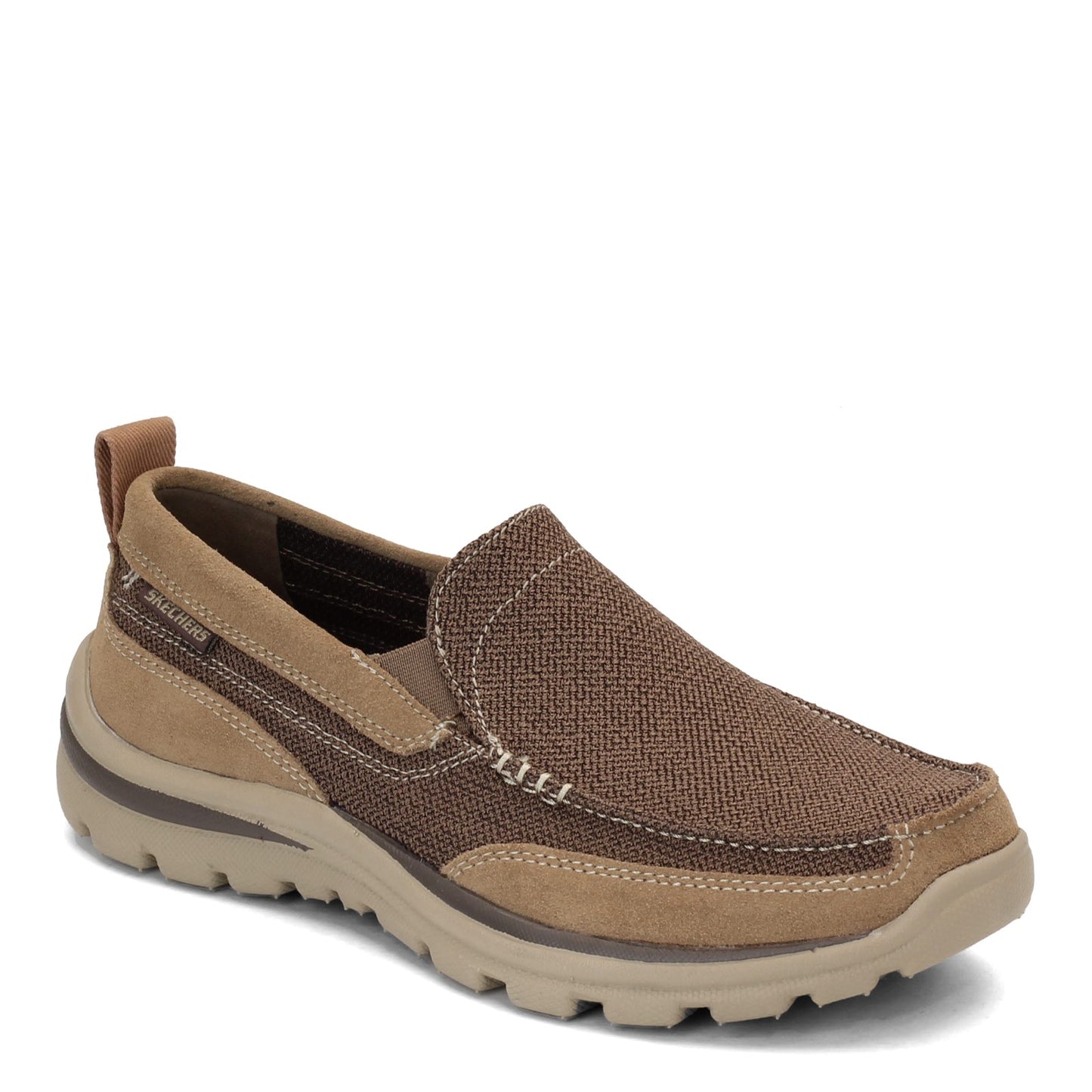 Peltz Shoes  Men's Skechers Relaxed Fit: Superior - Milford Slip-On LIGHT BROWN 64365-LTBR