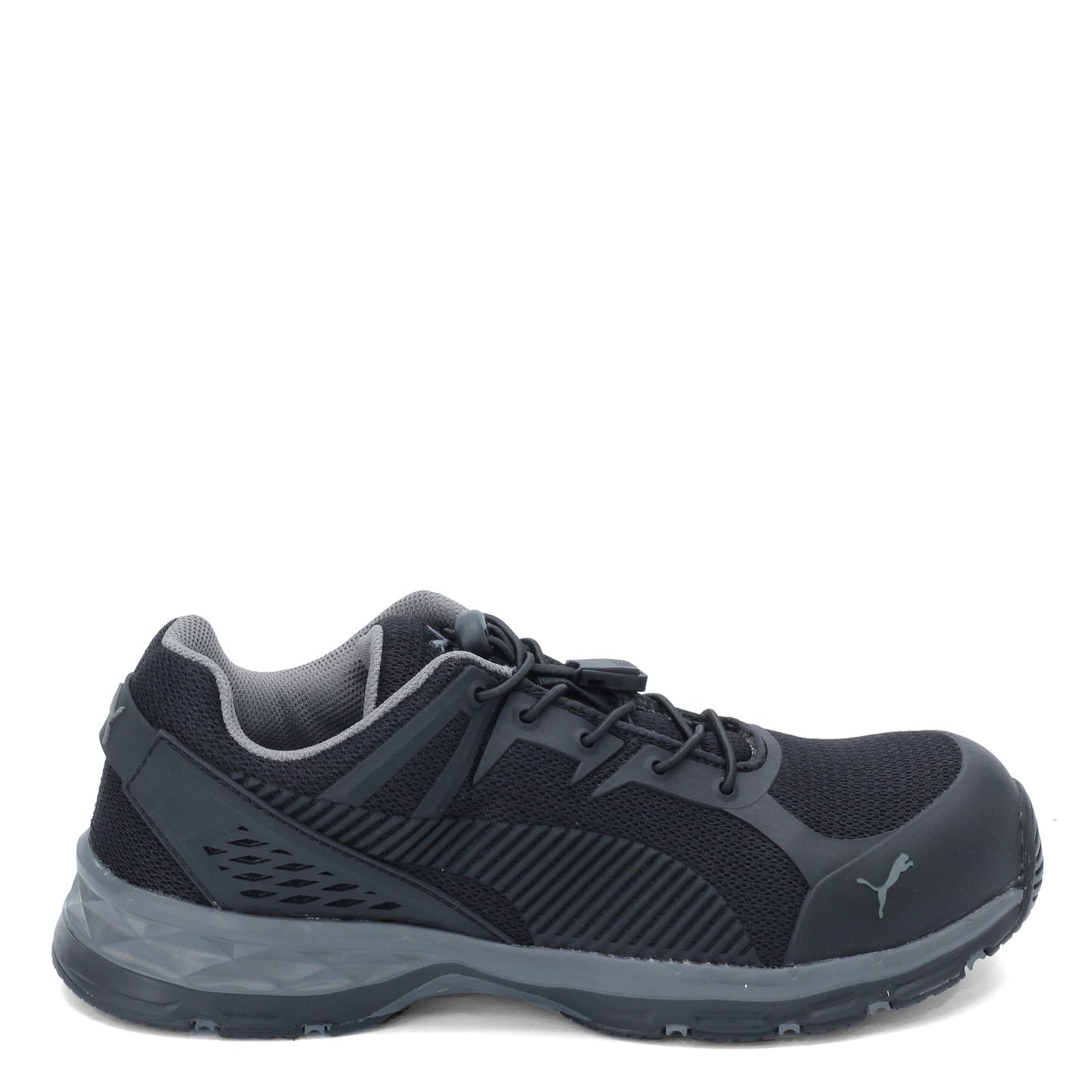 Peltz Shoes  Men's Puma Fuse Motion Low Steel Toe Work Shoe BLACK 643835