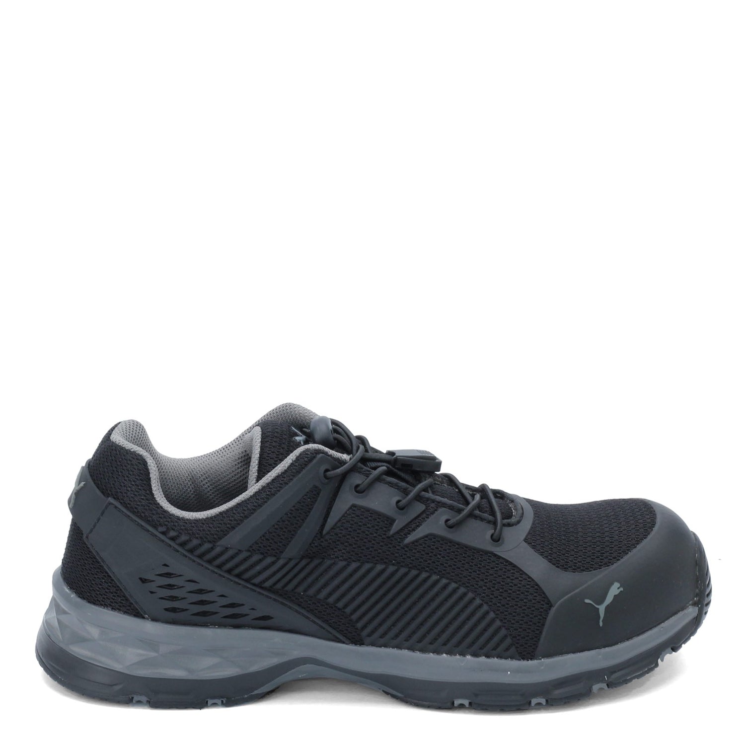 Peltz Shoes  Men's Puma Fuse Motion Low Steel Toe Work Shoe BLACK 643835