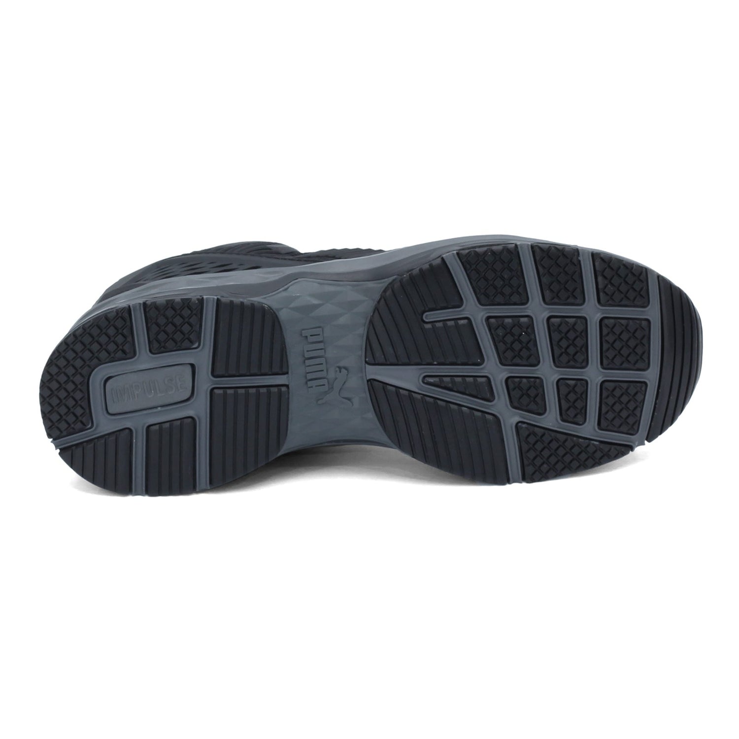 Peltz Shoes  Men's Puma Fuse Motion Low Steel Toe Work Shoe BLACK 643835