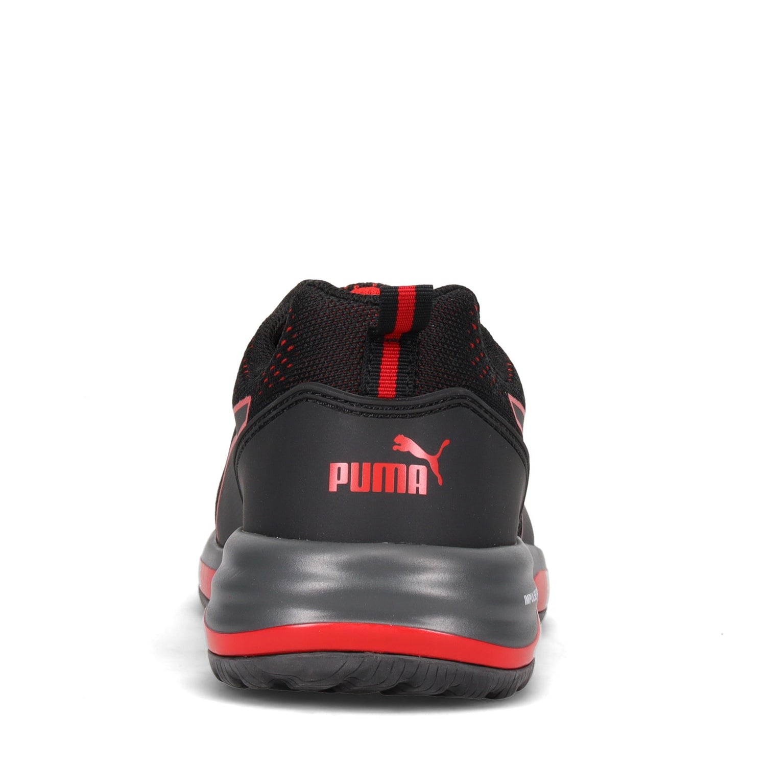 Peltz Shoes  Men's Puma Safety Speed Comp Toe Work Shoe BLACK / RED 644495