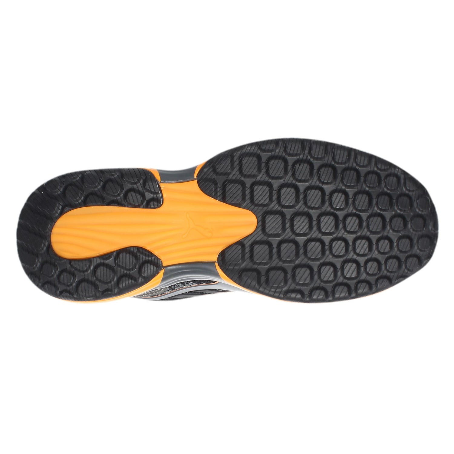 Peltz Shoes  Men's Puma Charge Low Work Shoe BLACK ORANGE 644555
