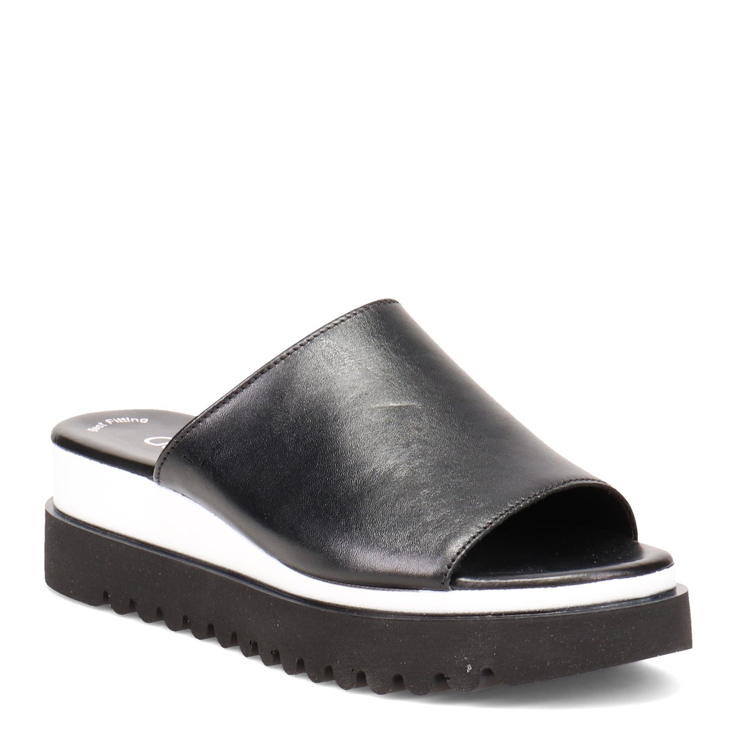 Peltz Shoes  Women's Gabor Platform Slide 64.613 Sandal BLACK 64.613-27