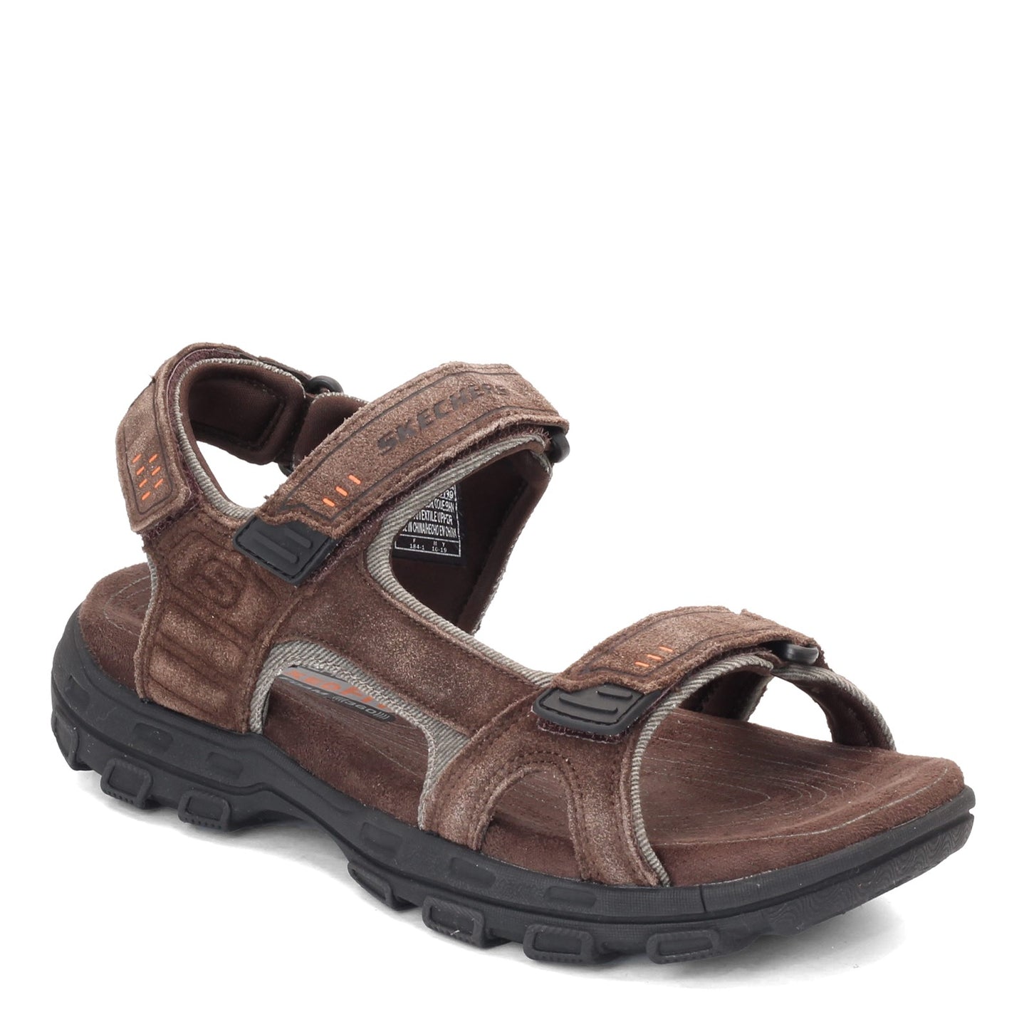 Peltz Shoes  Men's Skechers Relaxed Fit: Gander - Alec Sandal BROWN 64640-BRN