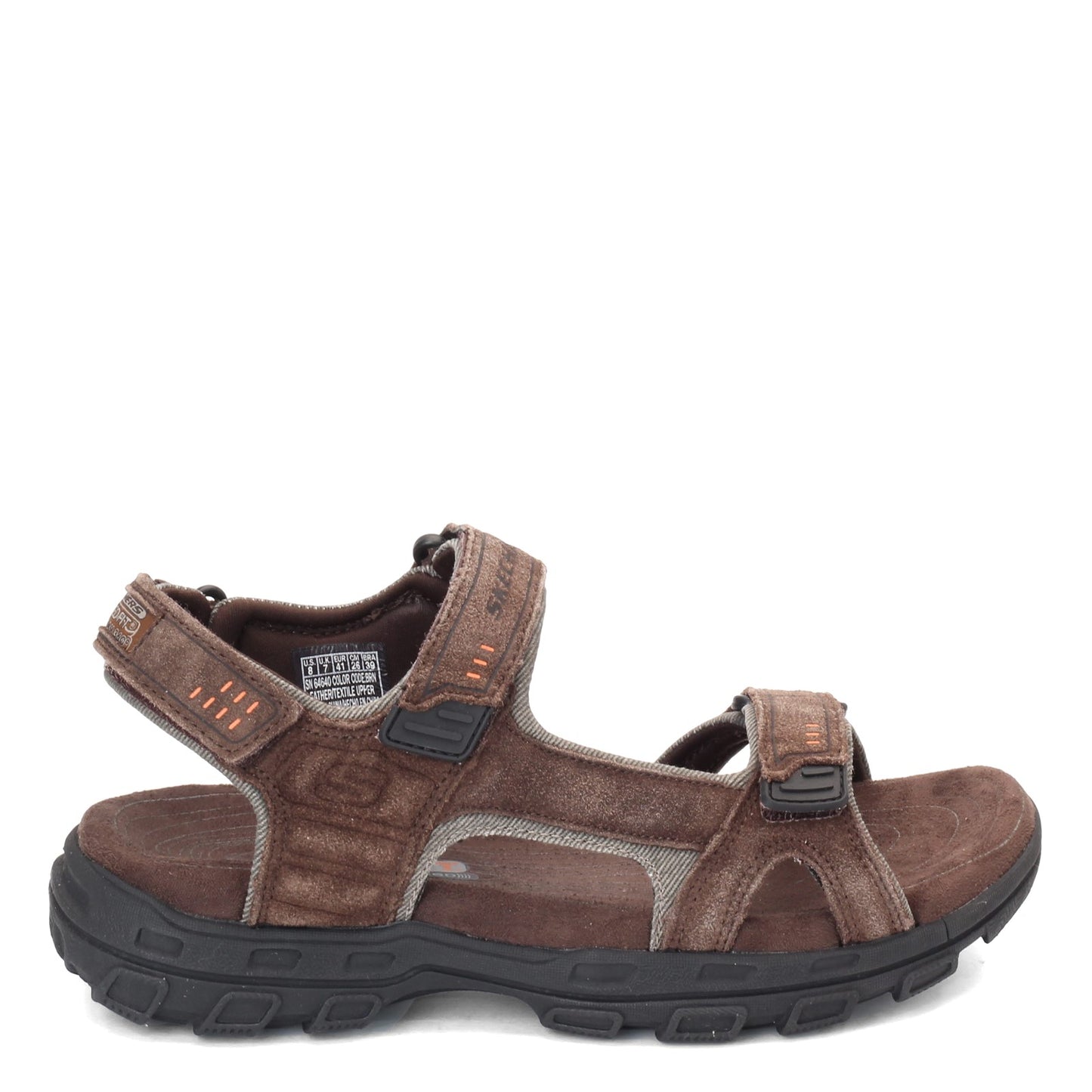 Peltz Shoes  Men's Skechers Relaxed Fit: Gander - Alec Sandal BROWN 64640-BRN