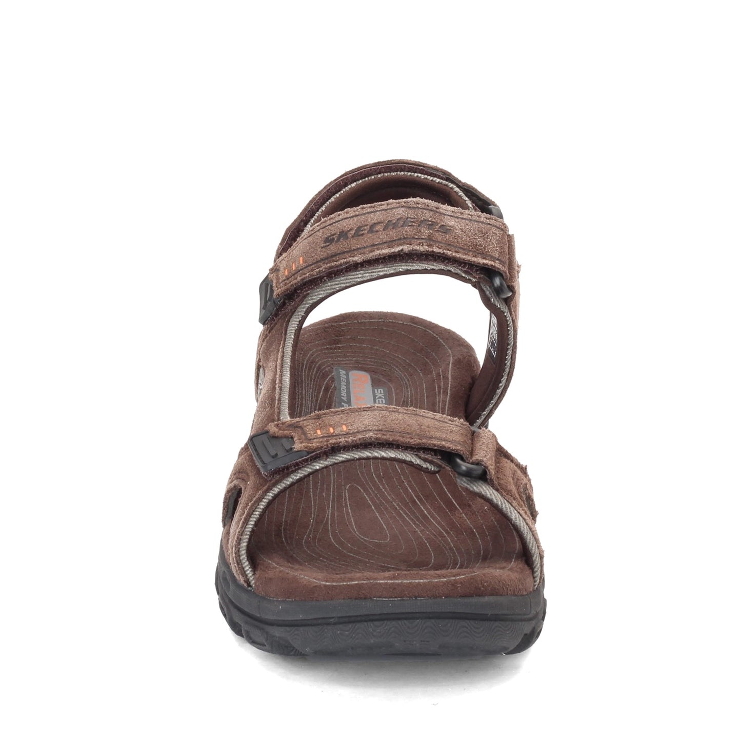 Peltz Shoes  Men's Skechers Relaxed Fit: Gander - Alec Sandal BROWN 64640-BRN