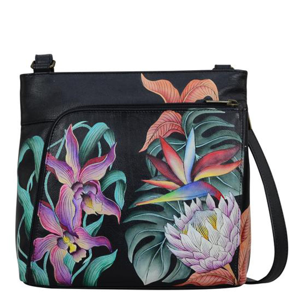 Women's Anuschka, Crossbody With Front Zip Organizer