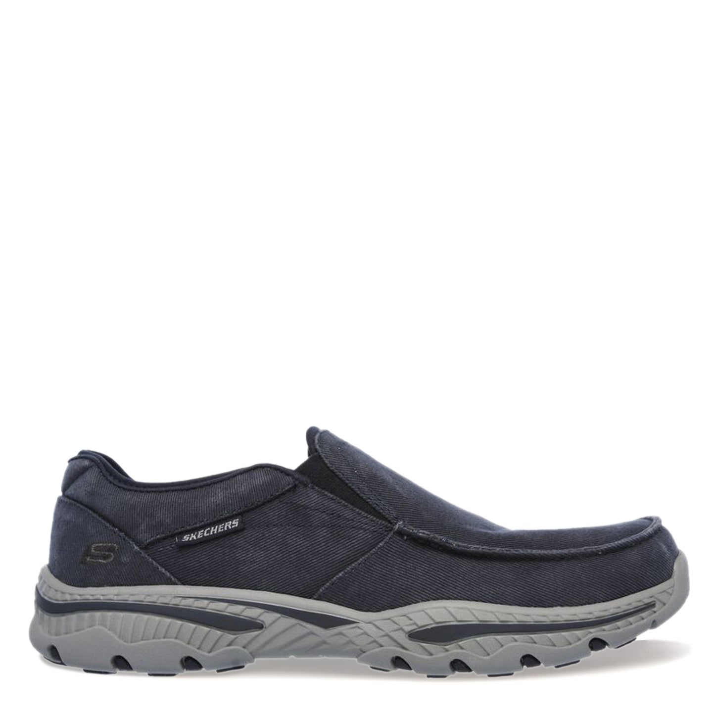 Peltz Shoes  Men's Skechers Relaxed Fit Creston Moseco Slip-On NAVY 65355-NVY