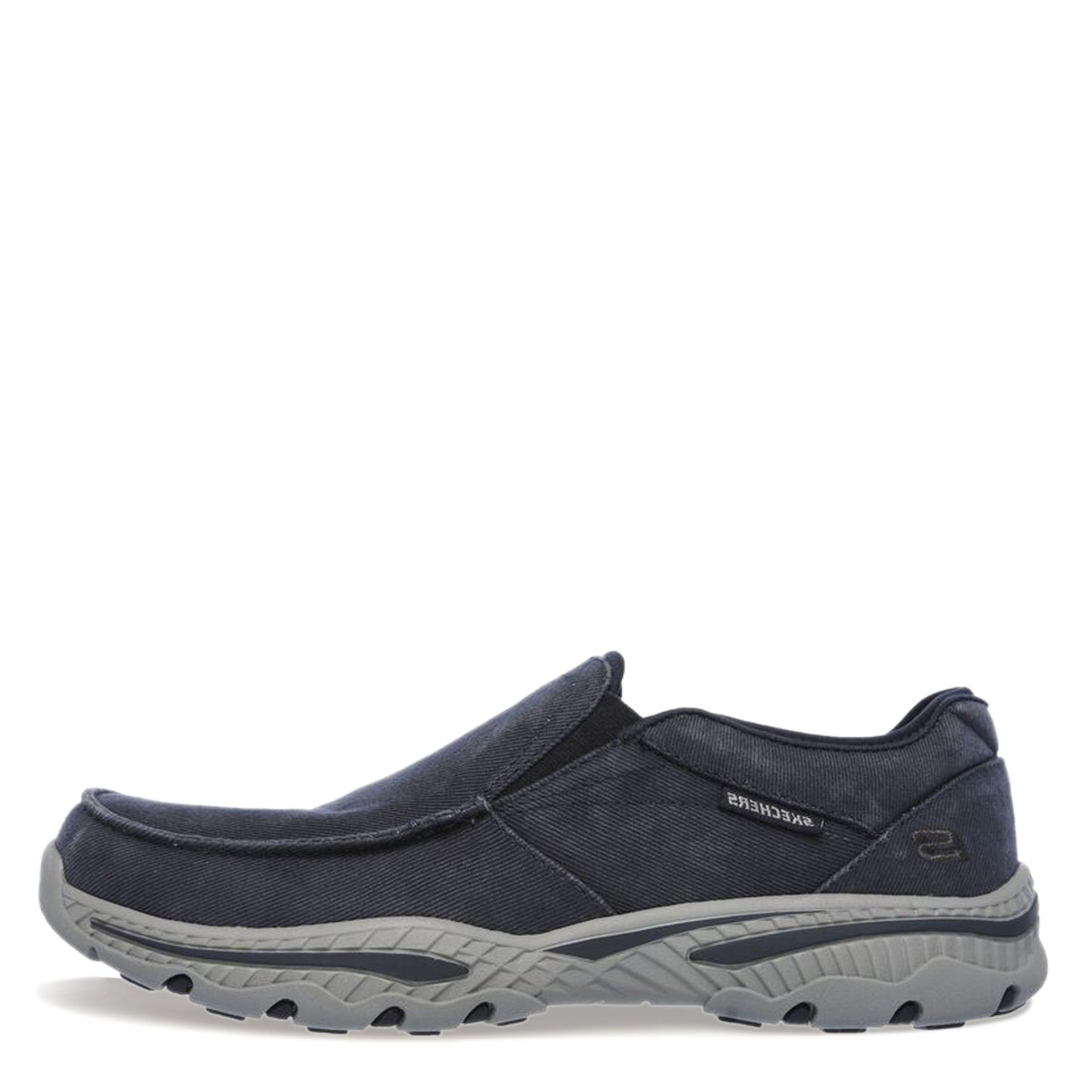 Peltz Shoes  Men's Skechers Relaxed Fit Creston Moseco Slip-On NAVY 65355-NVY