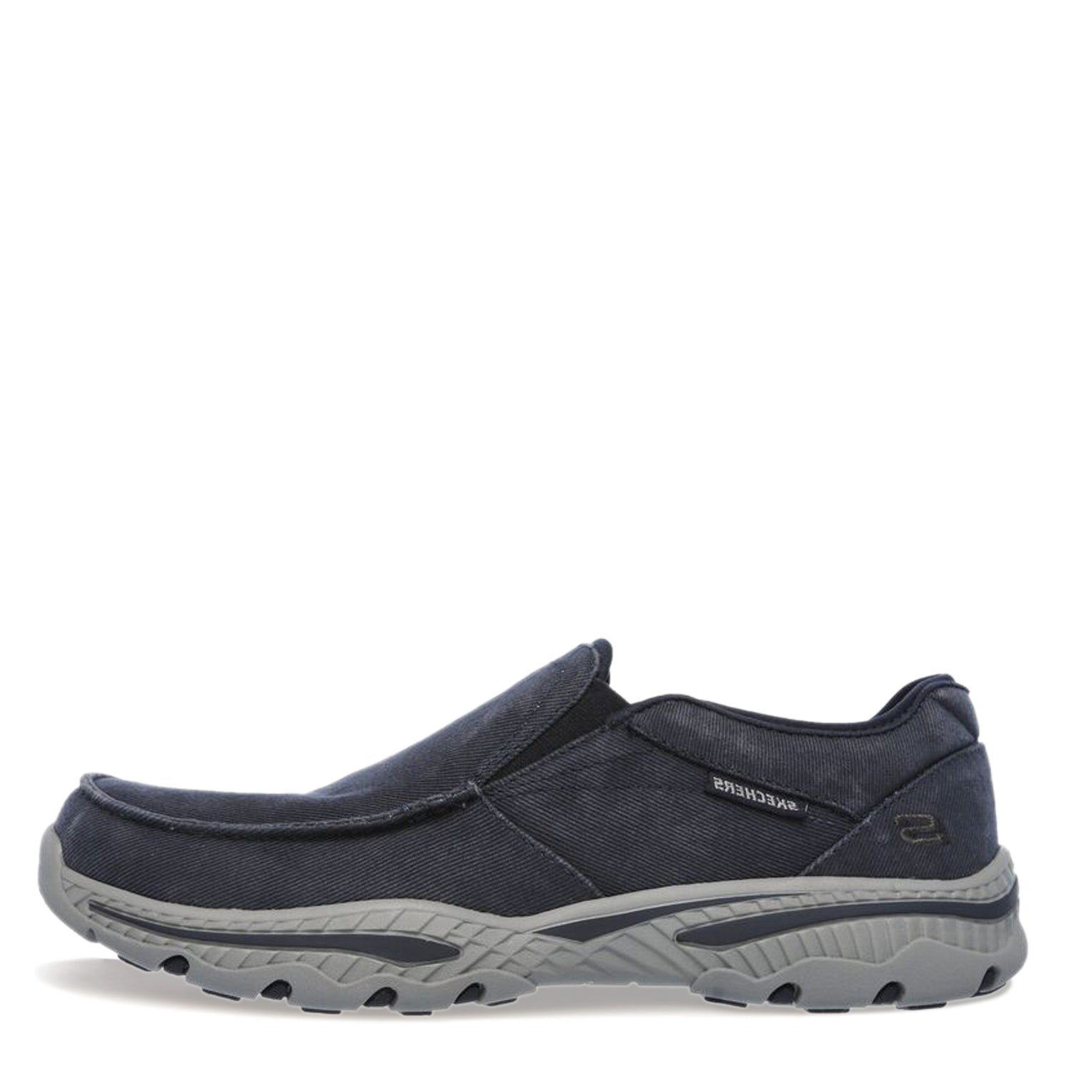 Peltz Shoes  Men's Skechers Relaxed Fit Creston Moseco Slip-On NAVY 65355-NVY