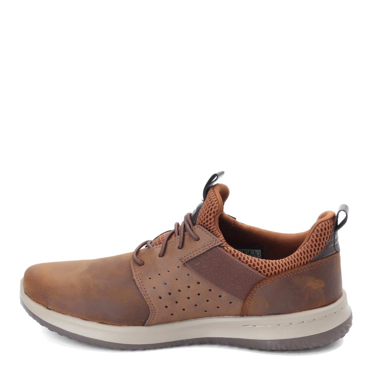 Peltz Shoes  Men's Skechers Delson - Axton Sneaker - Wide Width BROWN 65870W-CDB
