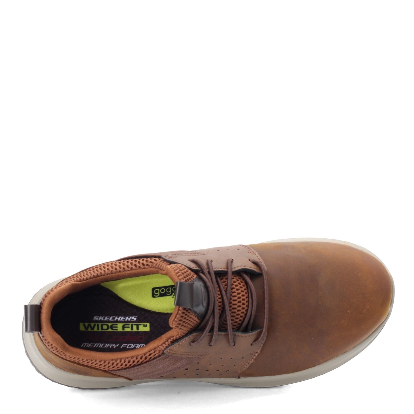 Peltz Shoes  Men's Skechers Delson - Axton Sneaker - Wide Width BROWN 65870W-CDB