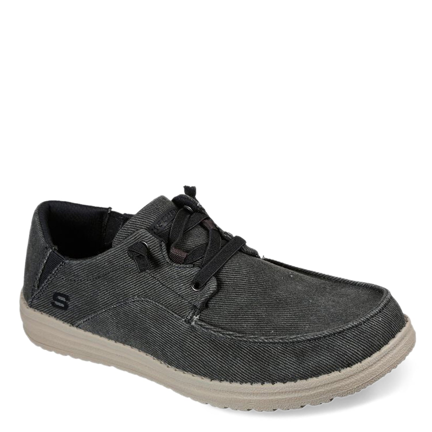 Peltz Shoes  Men's Skechers Melson - Volgo Slip-On - Wide Width BLACK 66384W-BLK