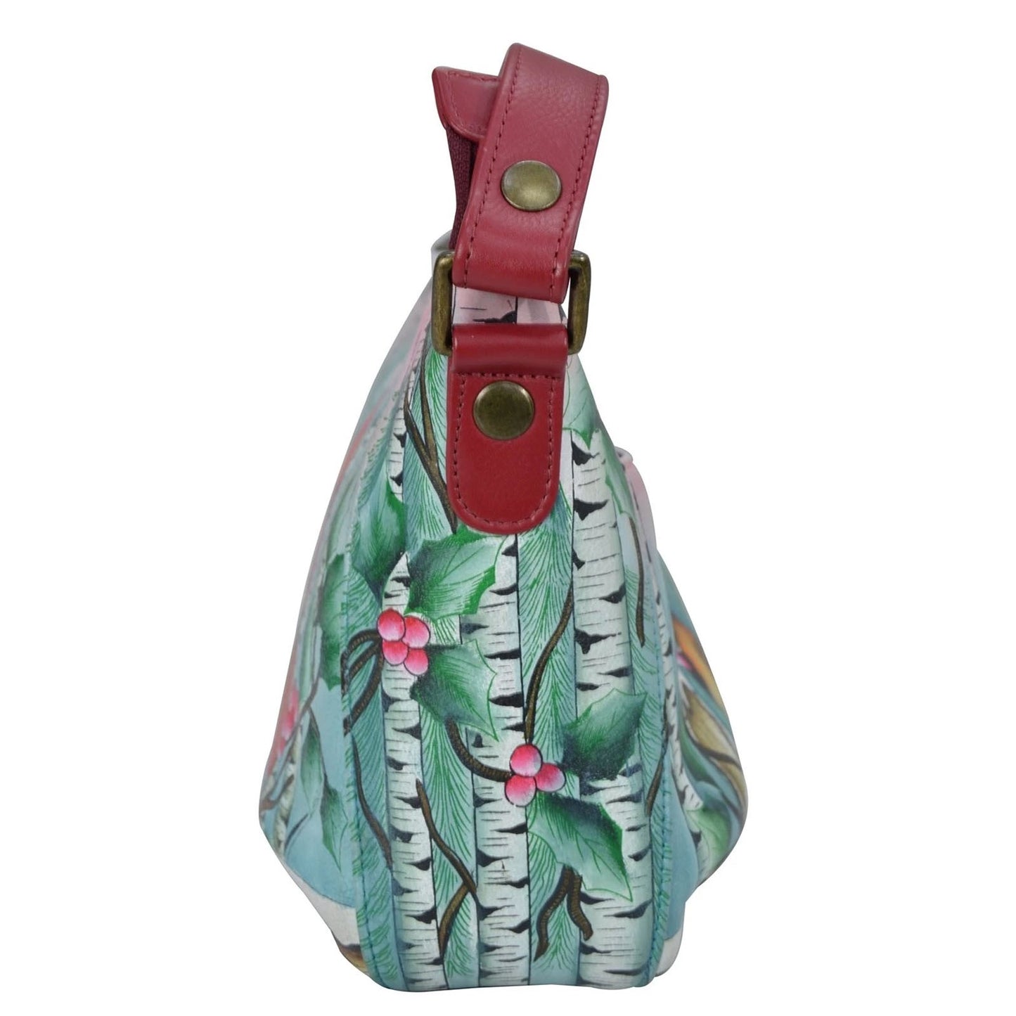 Peltz Shoes  Women's Anuschka Everyday Shoulder Hobo Handbag CARDINAL 670-SNL