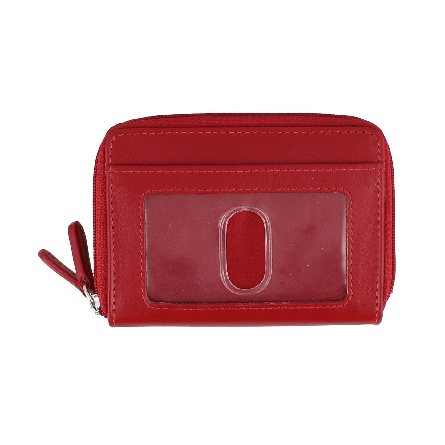 Peltz Shoes  Women's ILI Double Zip Credit Card Holder Red 6714RFB-RED