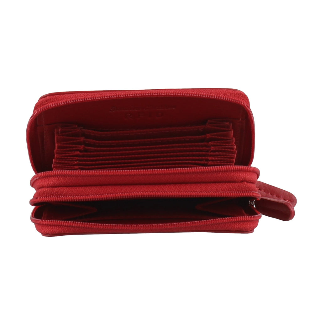 Women's ILI, Double Zip Credit Card Holder