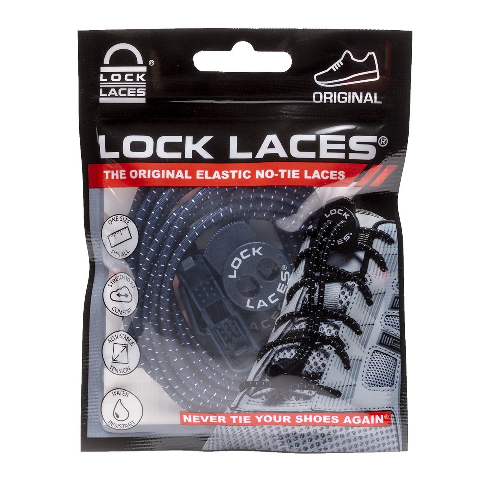 4 Pair No-Tie Elastic Lock Shoelaces For Kids & Adults – Sneaker Laces With Metal Connectors By B&Q