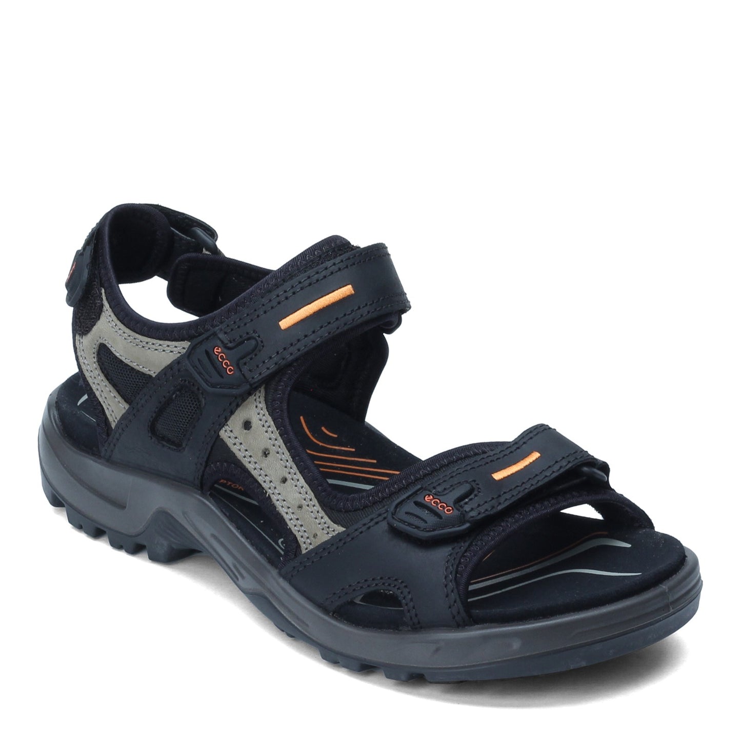 Peltz Shoes  Men's Ecco Yucatan Sandal BLACK 69564-50034