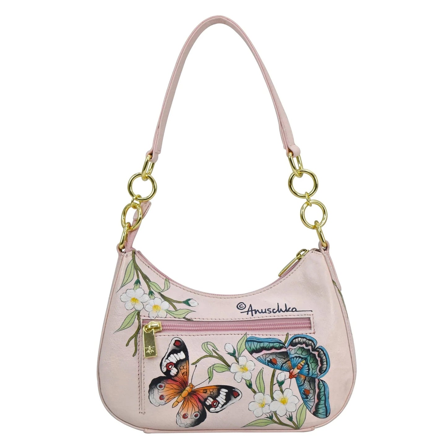 Peltz Shoes  Women's Anuschka Small Convertible Hobo Bag Butterfly Melody 701-BML
