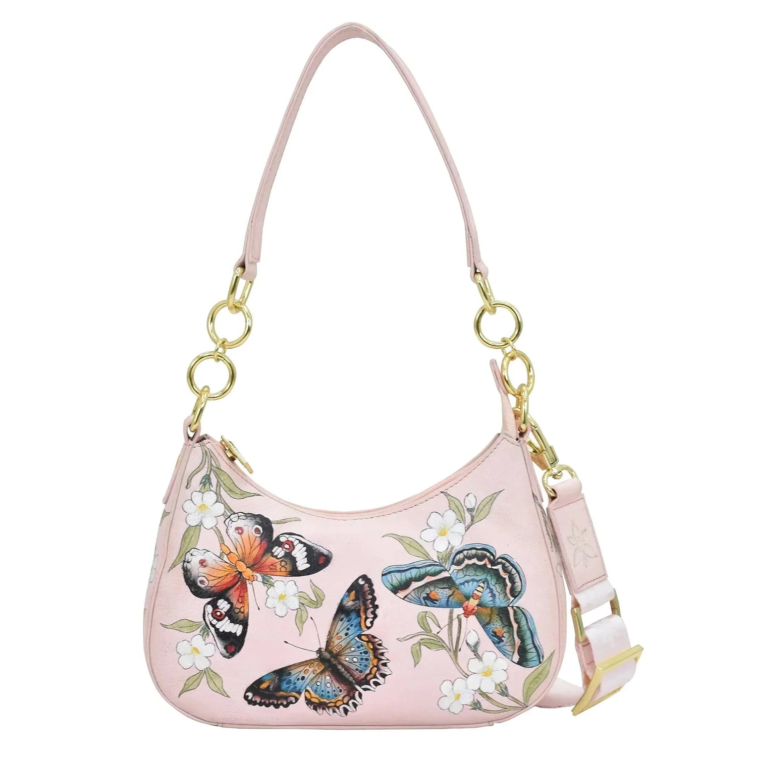 Peltz Shoes  Women's Anuschka Small Convertible Hobo Bag Butterfly Melody 701-BML