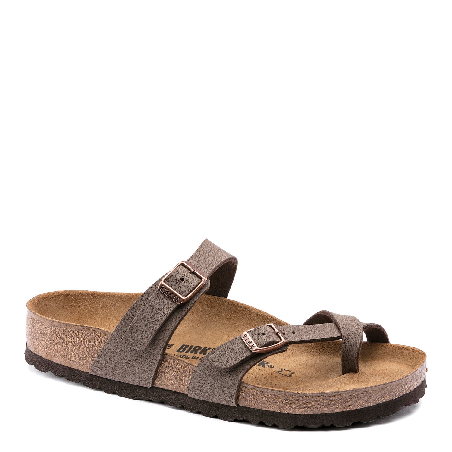 Peltz Shoes  Women's Birkenstock Mayari Sandal - Narrow Fit Mocha Birkibuc 71063 N