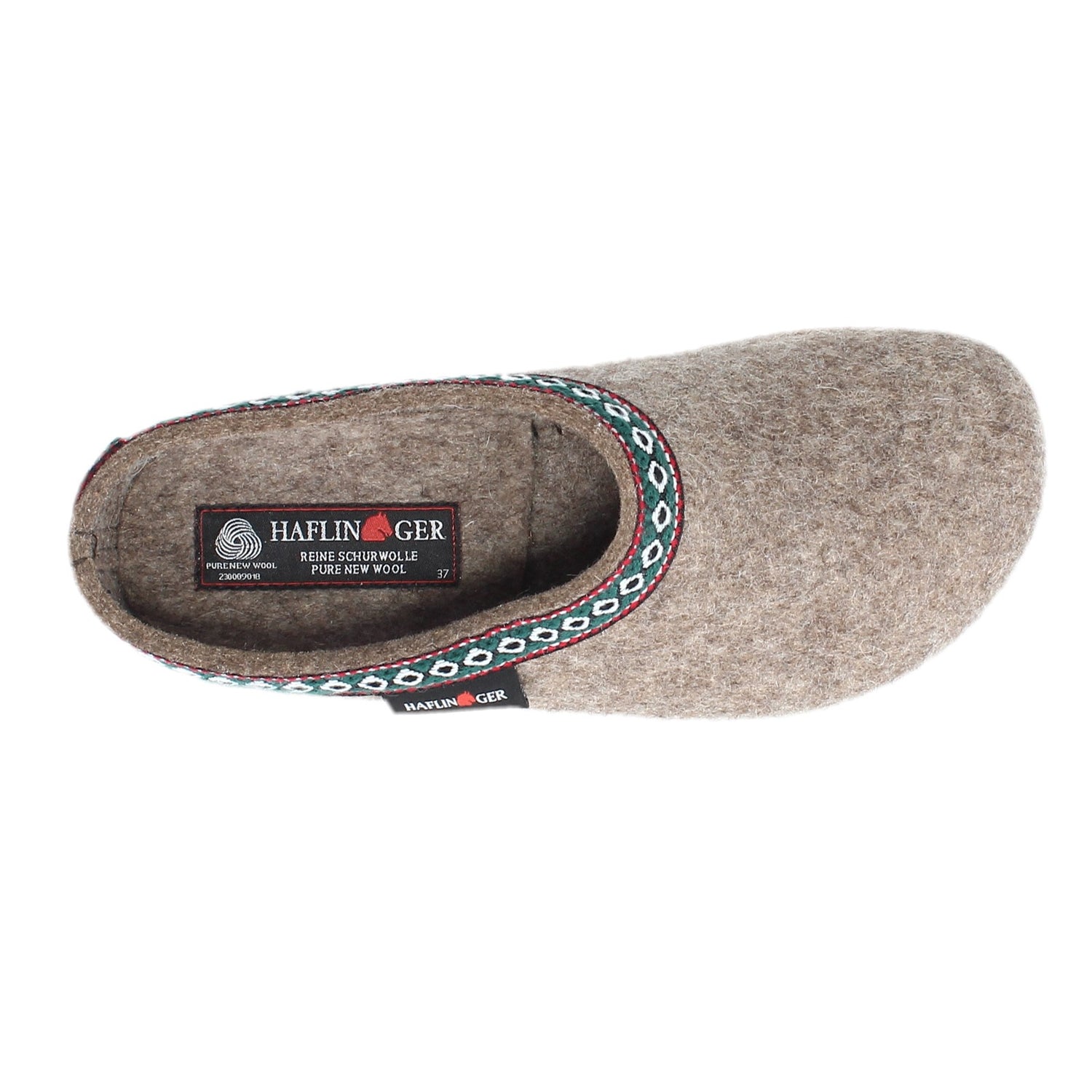 Peltz Shoes  Unisex Haflinger Grizzly Classic Wool Clog EARTH 711001-550