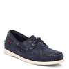 Peltz Shoes  Men's Sebago Portland Boat Shoe NAVY BLUE WHITE 7111PTW 908