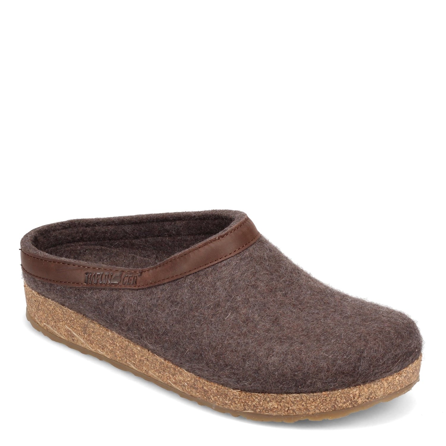 Peltz Shoes  Unisex Haflinger Grizzly Clog SMOKY BROWN 713001-63