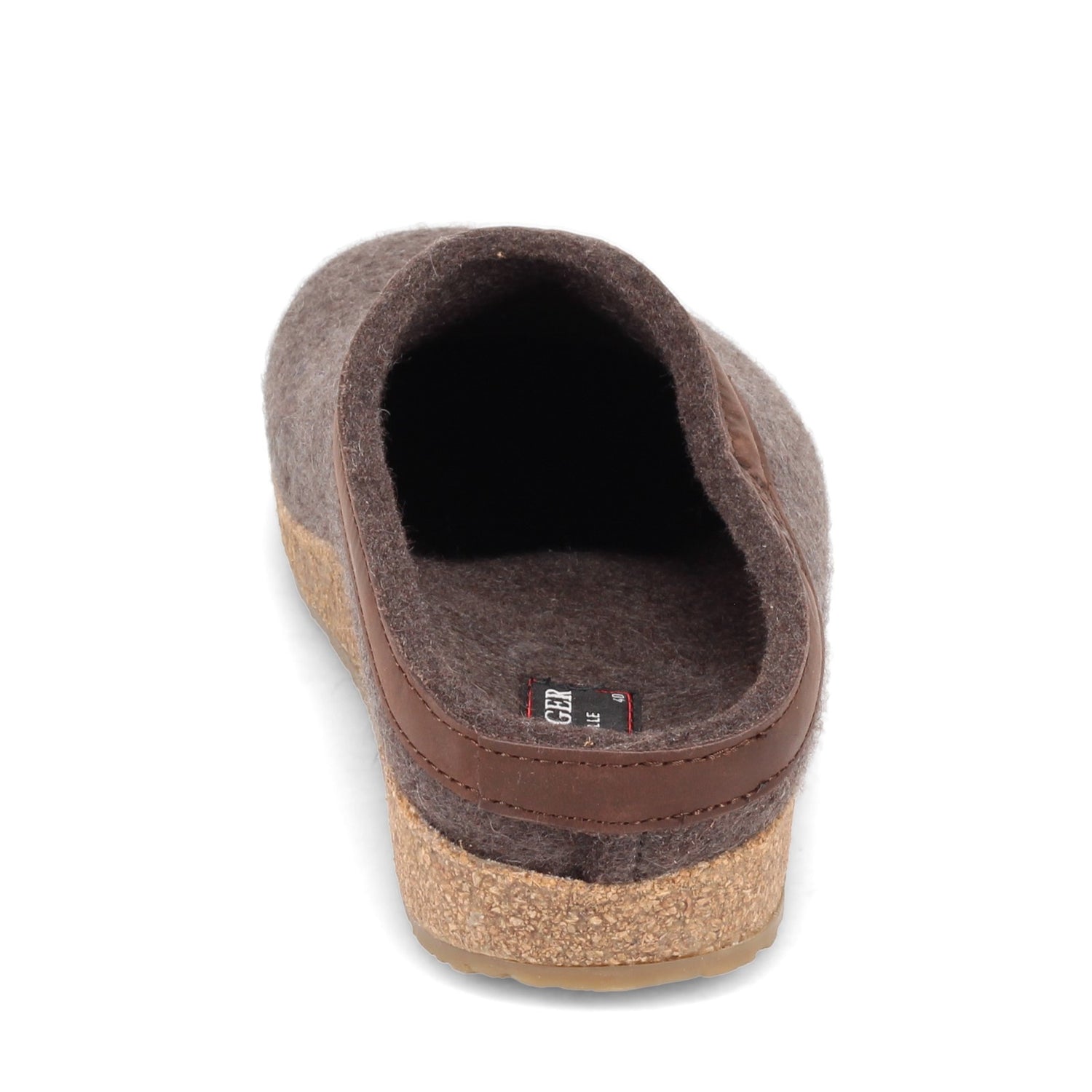 Peltz Shoes  Unisex Haflinger Grizzly Clog SMOKY BROWN 713001-63