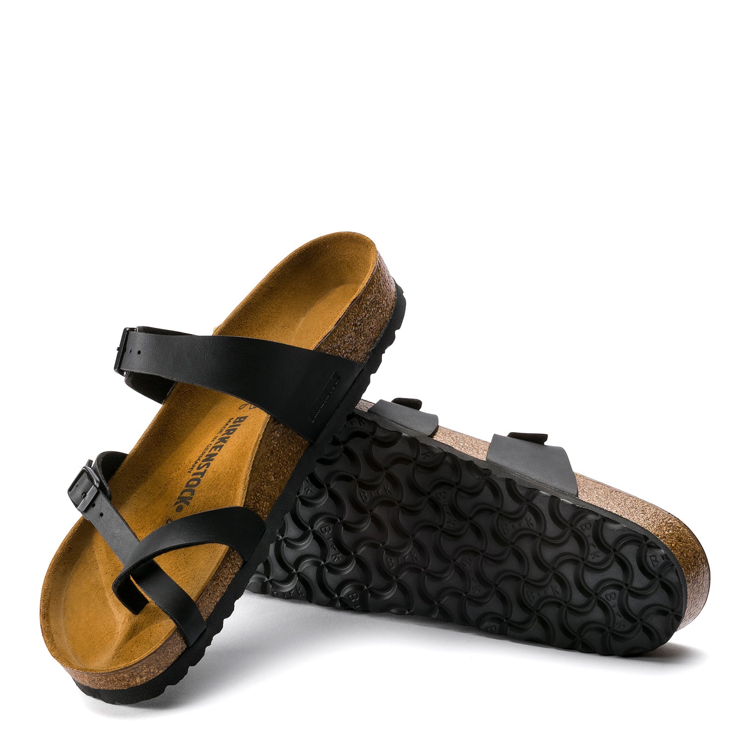 Peltz Shoes  Women's Birkenstock Mayari Sandal - Narrow Fit Black Birko-Flor 71793 N