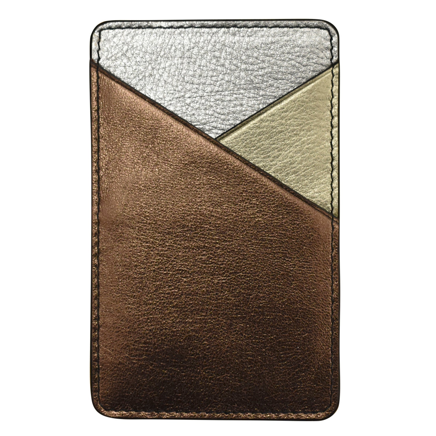 Peltz Shoes  Women's ILI Leather Phone Wallet Metallic Multi 7209-METAL MULT