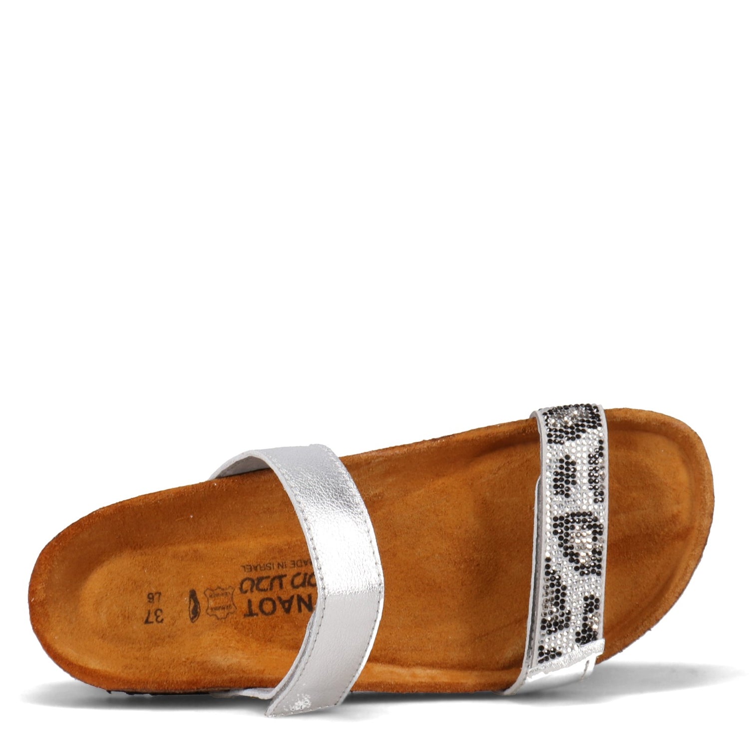 Peltz Shoes  Women's Naot Indiana Sandal SILVER 7223-NSY