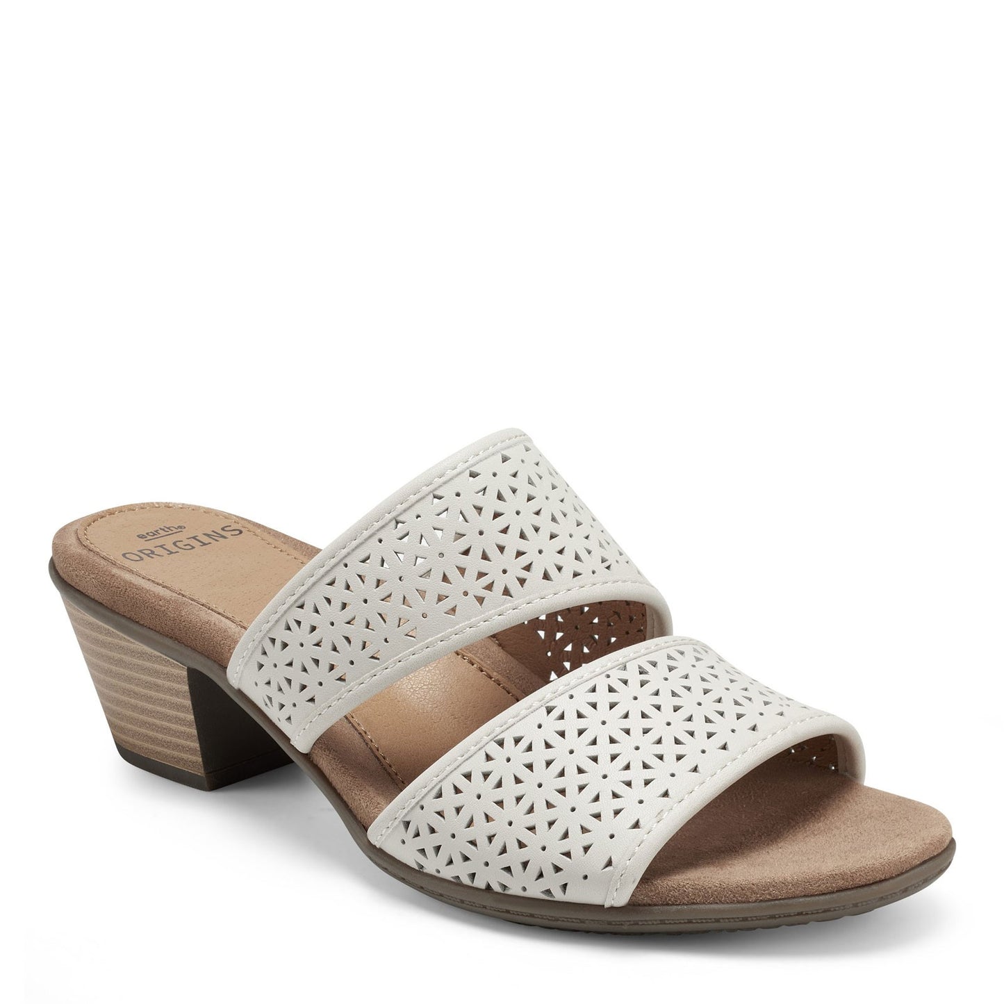 Peltz Shoes  Women's Earth Origins Cayla Sandal WHITE 7258102-109